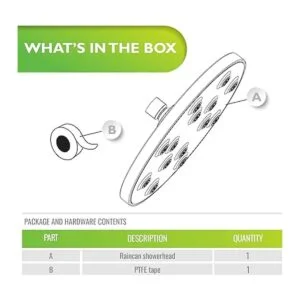 Homewerks HS31R125CH Alcachofa de ducha de lluvia de 8.9_7