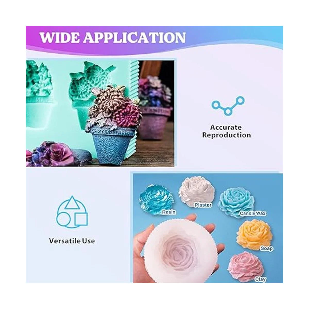 LETS RESIN Kit de fabricación de moldes de silicona de_4