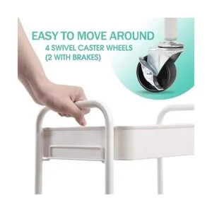 TOOLF Carrito rodante de 3 niveles carrito utilitario de_5