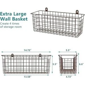 MaraFansie Extragrande Cesta de alambre para colgar en_2