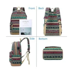 Mochila bohemia impermeable para laptop con puerto de_6