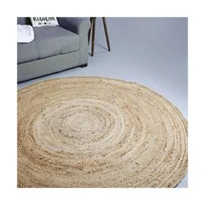 Hausattire Alfombra trenzada de yute tejida a mano_1
