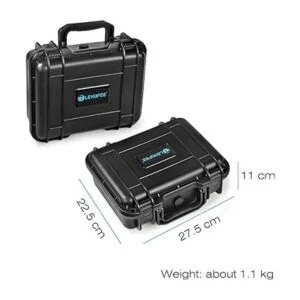 Lekufee Carcasa rígida compacta y portátil resistente al_4