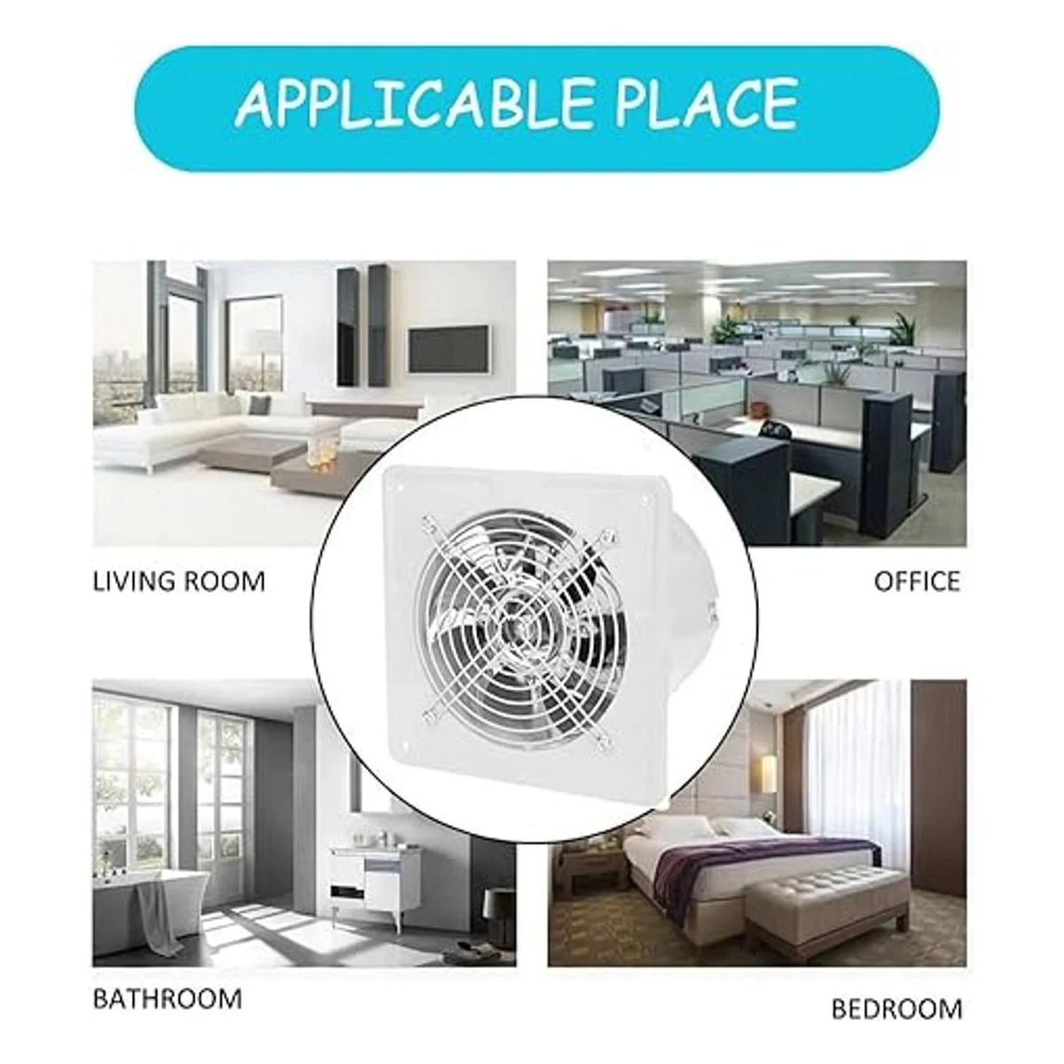 RLOZUI Ventilador de escape de 8 pulgadas 735CFM para_6