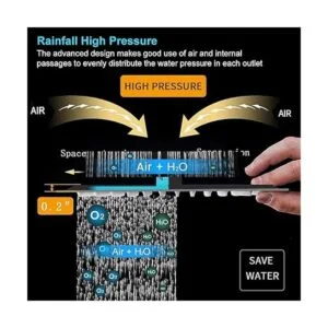 HarJue Cabezal de ducha cuadrado de acero inoxidable de_3