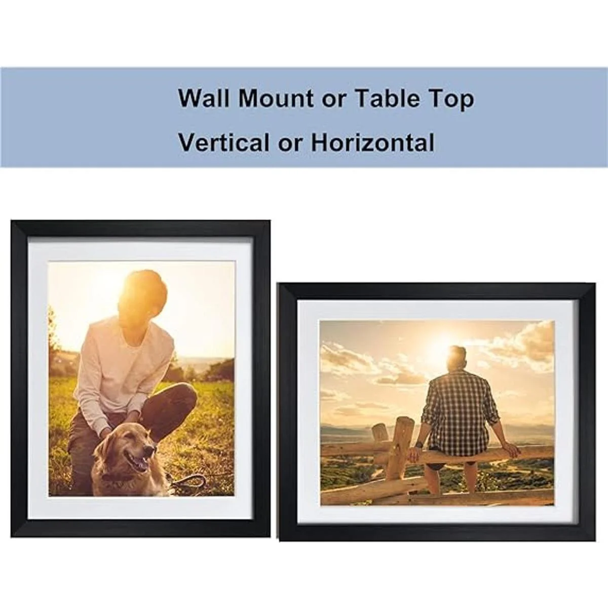 Giftgarden Portarretratos de 8 x 10 pulgadas color negro_3