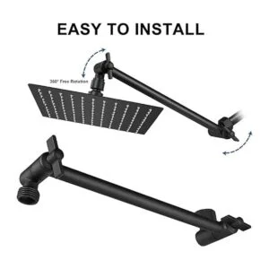 HarJue Cabezal de ducha cuadrado de acero inoxidable de_5