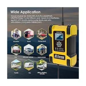FOXWER Cargador de batería de 12 amperios para automóvil_7