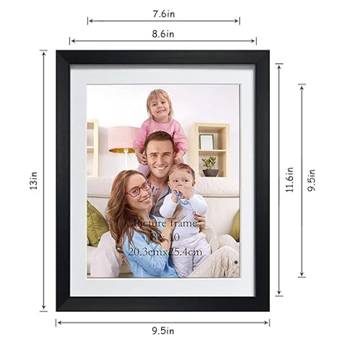 Giftgarden Portarretratos de 8 x 10 pulgadas color negro_2