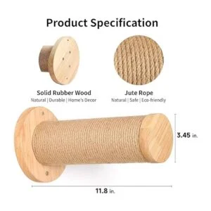 FUKUMARU Muebles de pared para gatos escalón de escalada_2