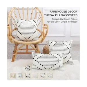 Mecatny juego de 2 fundas de cojín bohemias de 20 x 20_2