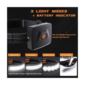 Linterna frontal recargable 7500 mAh 1500 lúmenes_4