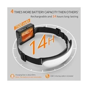 Linterna frontal recargable 7500 mAh 1500 lúmenes_2