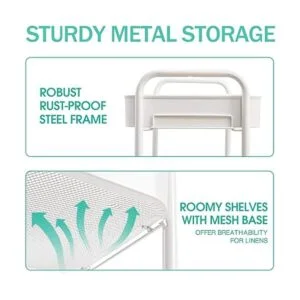 TOOLF Carrito rodante de 3 niveles carrito utilitario de_3