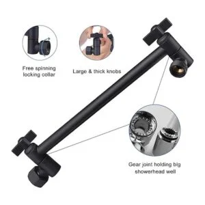 HarJue Cabezal de ducha cuadrado de acero inoxidable de_4