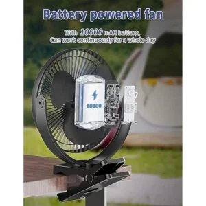 Svinkal Ventilador portátil USB con clip ventilador_5
