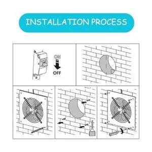 RLOZUI Ventilador de escape de 8 pulgadas 735CFM para_5