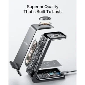 Intoval Estación de carga inalámbrica cargador 3 en 1_4