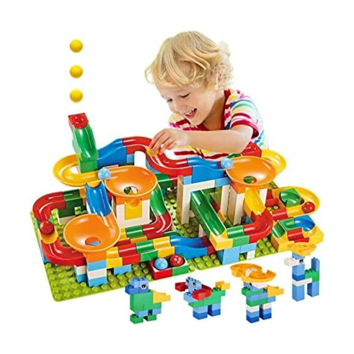 Bloques de construcción Marble Run 176 piezas clásicas de_1