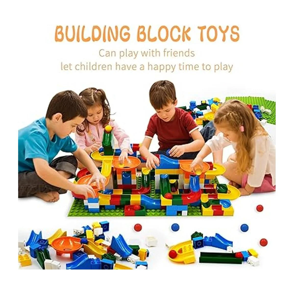 Bloques de construcción Marble Run 176 piezas clásicas de_3