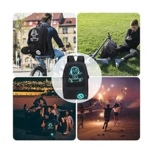 Pawsky Mochila escolar luminosa de anime para monopatín_6