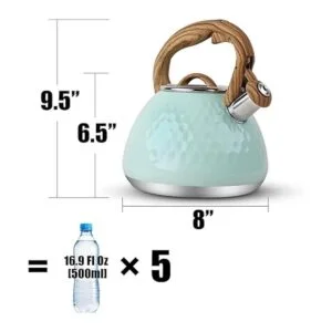 Toptier Hervidor de té tetera silbante con mango de_2