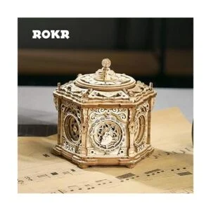 ROKR Caja de música de rompecabezas de madera 3D jardín_6