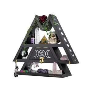 Pracaniz Estante de cristal con cajón de solapa y ganchos_1