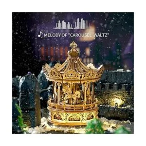 ROKR Kits de construcción de modelo de carrusel de madera_2