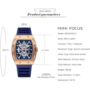 Watch for MF MINI FOCUS Wristwatch Fashion Hollow Big Dial_6
