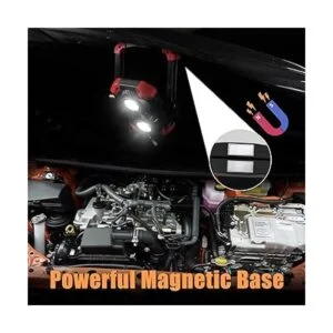 Luz de trabajo LED recargable 2 COB 2500LM plegable luz_5