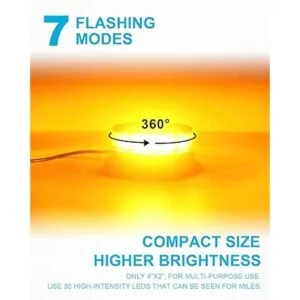 Agrieyes Faro ámbar de 4.2 pulgadas 7 modos intermitentes_3