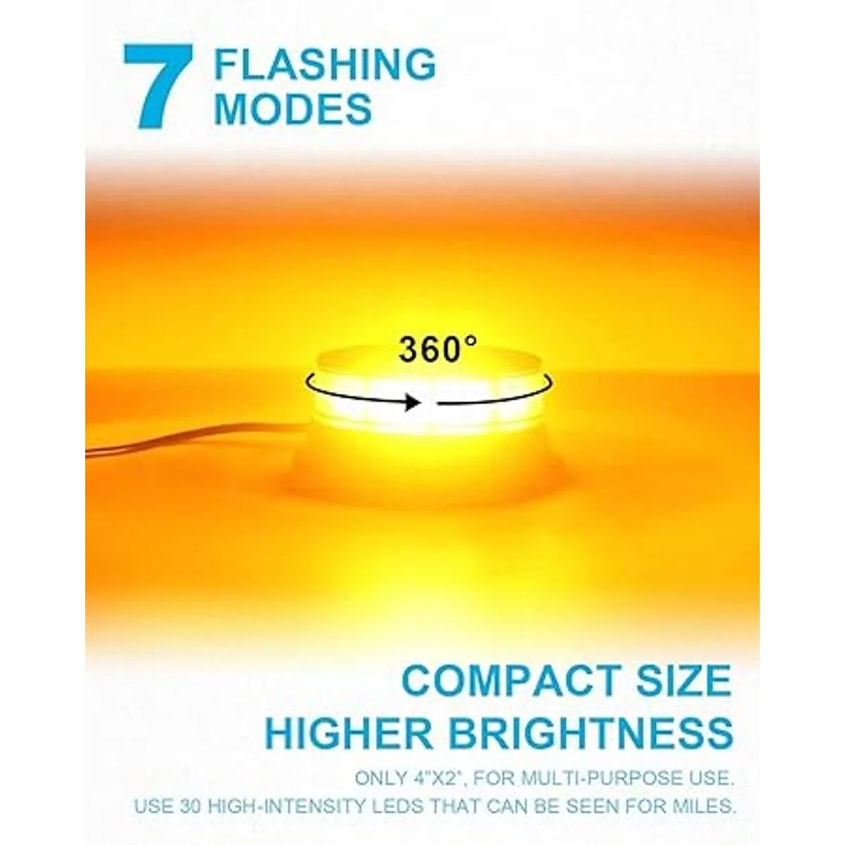 Agrieyes Faro ámbar de 4.2 pulgadas 7 modos intermitentes_3