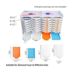 Sanfurney Organizador de torre de 32 ranuras para pintura_4