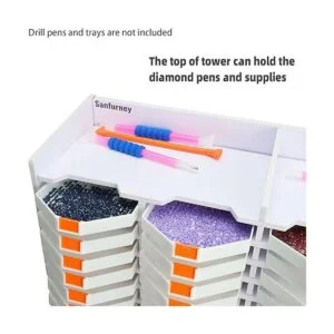 Sanfurney Organizador de torre de 32 ranuras para pintura_2