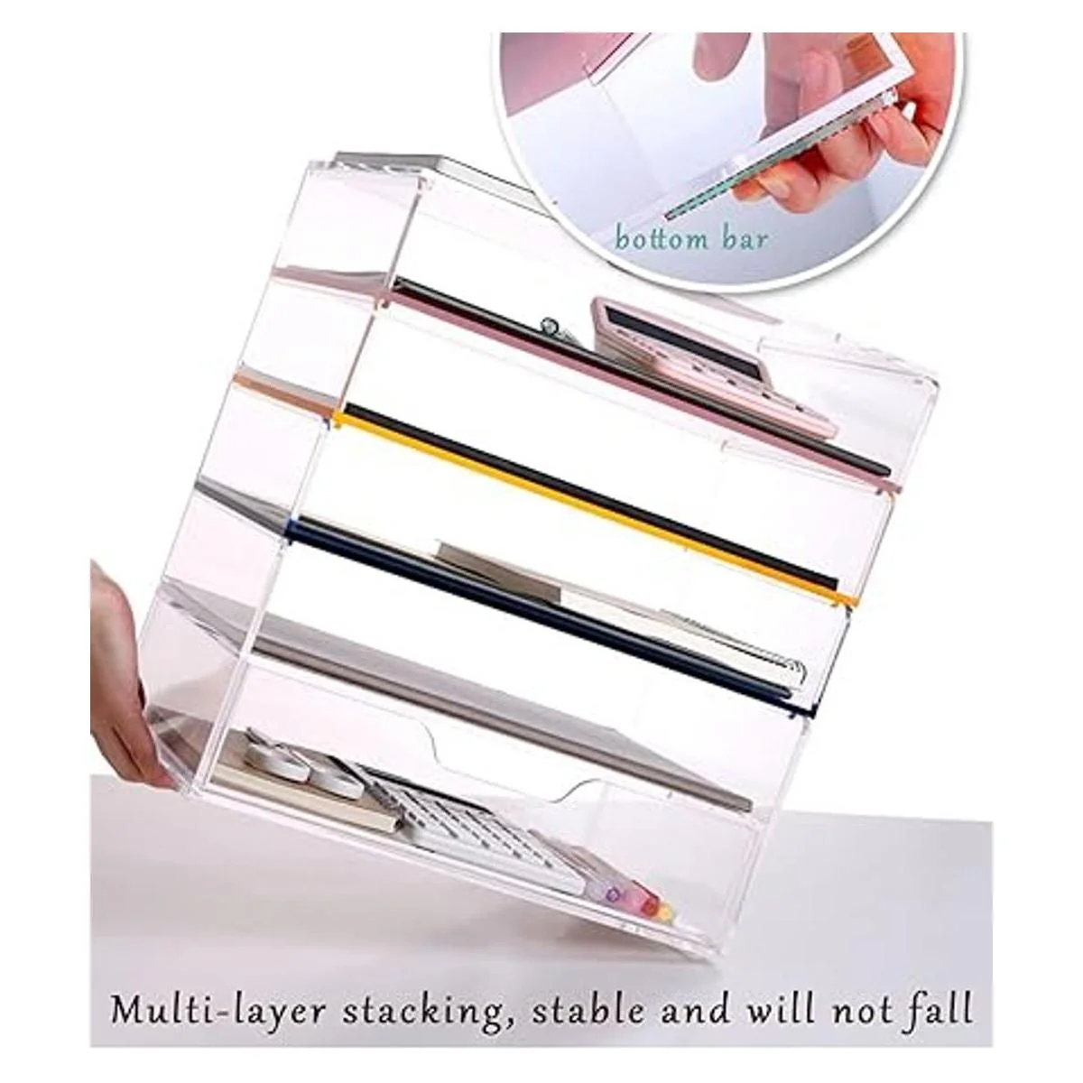 SANRUI Bandeja de acrílico apilable para cartas_4