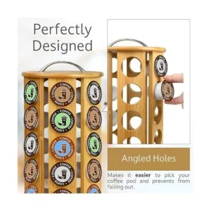 Eltow Carrusel de bambú para cápsulas de café compatible_4
