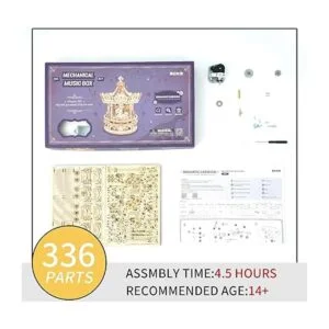 ROKR Kits de construcción de modelo de carrusel de madera_6