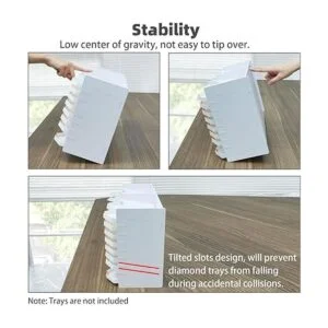 Sanfurney Organizador de torre de 32 ranuras para pintura_3