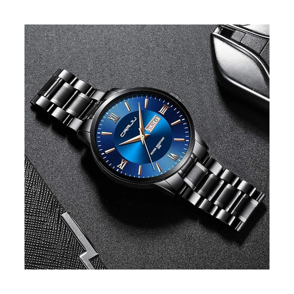 CRRJU Relojes minimalistas casuales de lujo para hombre_4