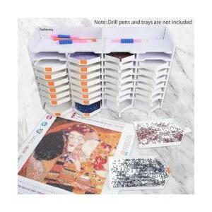 Sanfurney Organizador de torre de 32 ranuras para pintura_6