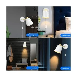 Juego de 2 apliques de pared enchufables lámpara de pared_5