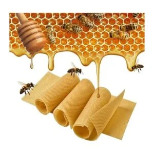 Varybeaty Base de cera de abejas 30 hojas de cera de_6