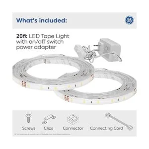 GE Cinta de luz LED color blanco frío 20 pies_4