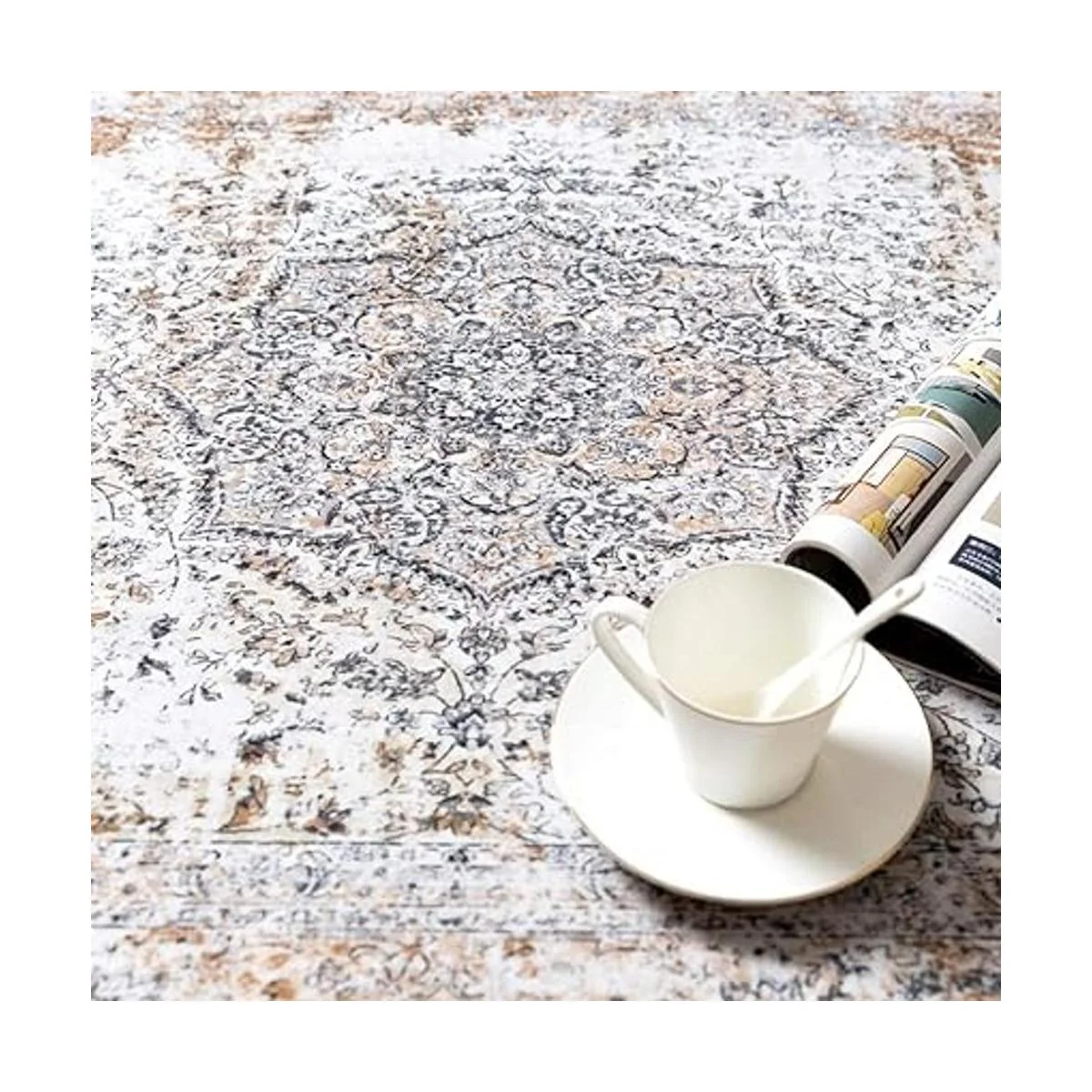 JINCHAN Alfombra persa de 3 x 5 pulgadas estilo vintage_6