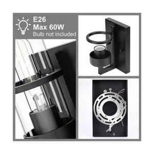 Tipace Lámparas de pared negras apliques de pared_5