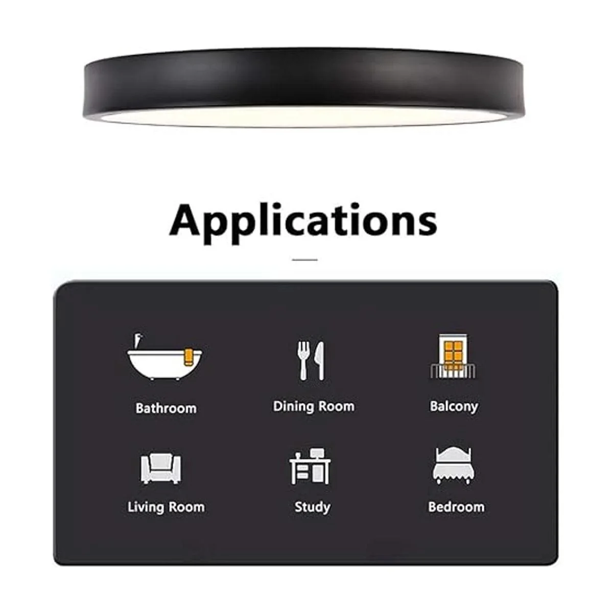 SOTTAE Paquete de 2 lámparas de techo LED de montaje_2