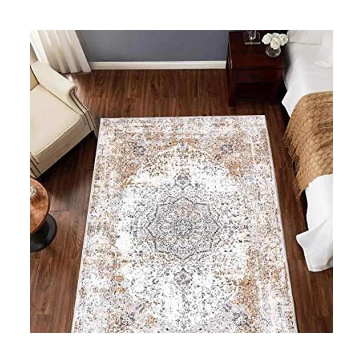 JINCHAN Alfombra persa de 3 x 5 pulgadas estilo vintage_1