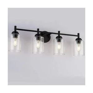 Berliget Luces de tocador de baño negras con 4 luces_1