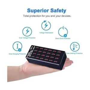 Estación de carga USB de 24 puertos de 100 W 20 A_4